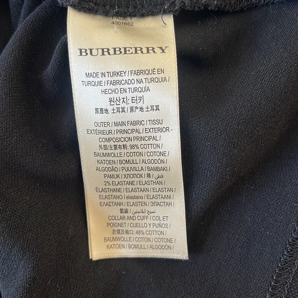 Burberry Brit Black Polo Shirt Unisex - Picture 7 of 7